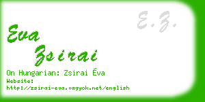 eva zsirai business card